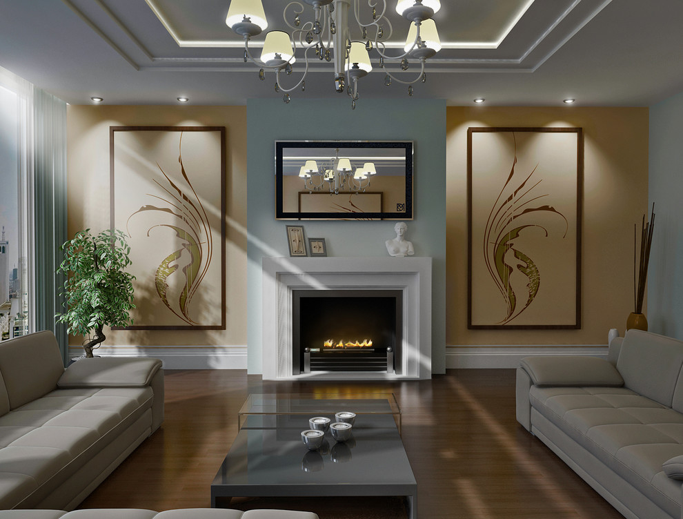 Гостиная с камином (биокамином) Decoflame