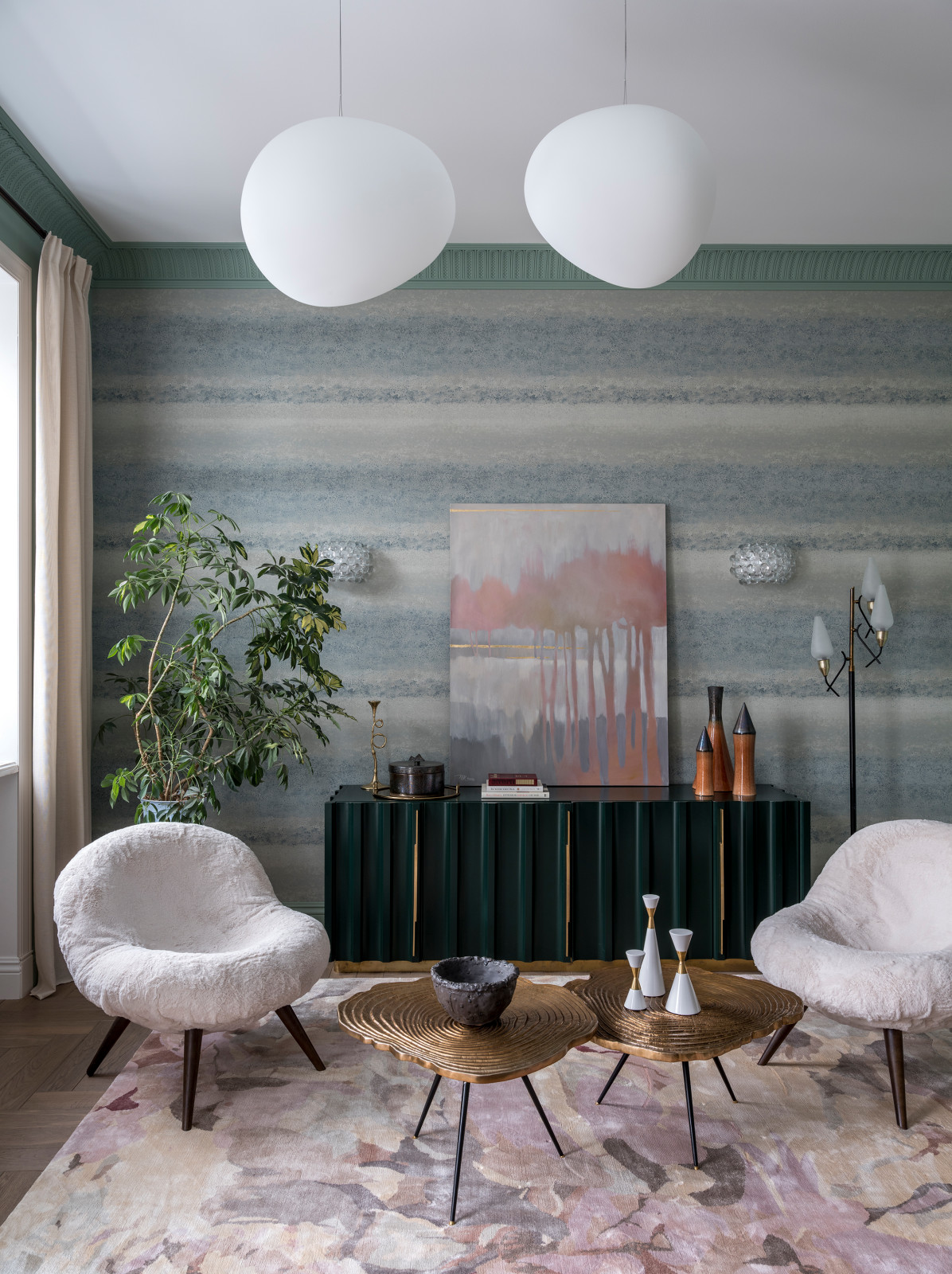 Романтичный интерьер на Сретенке 107 кв.м.