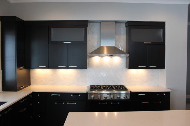 Modern full overlay kitchen contemporaneo-cocina
