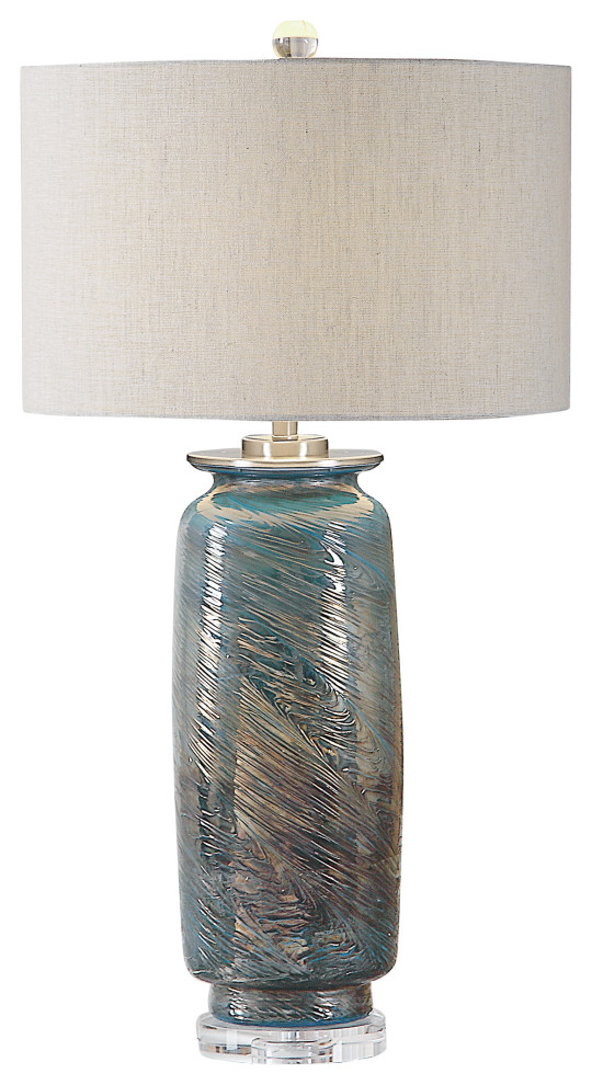 Uttermost Olesya Swirl Glass Table Lamp