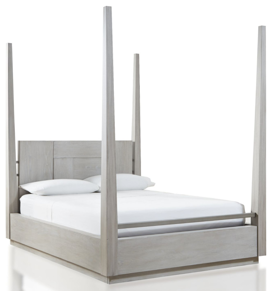 Modus Destination California-King Poster Bed in Cotton Grey