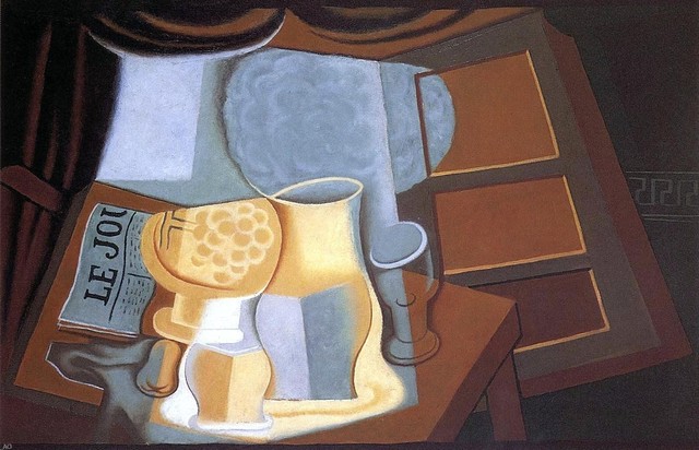 Juan Gris The Table in Front of the Window, 18"x27" Wall Decal