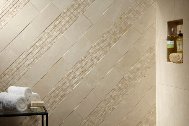 Crema Marfil Marble Modern Bathroom Los Angeles By Arizona