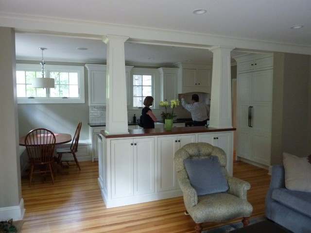 Separating The Family Room Kitchen Traditional Living