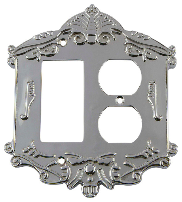 NW Victorian Switch Plate With Rocker and Outlet Victorian Switch