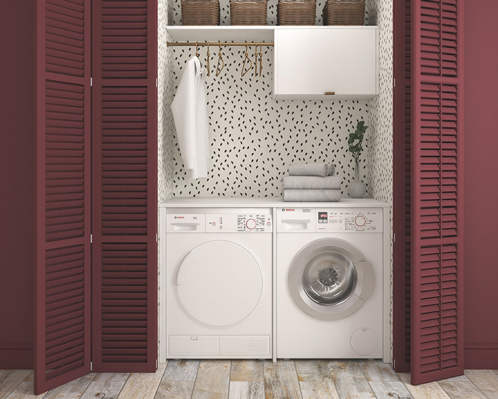 Design ideas for an eclectic laundry room in Madrid.