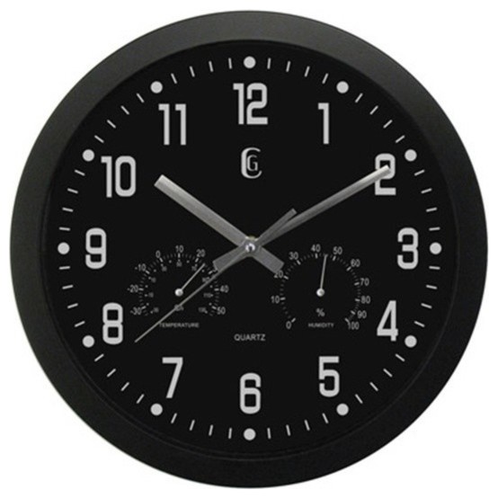 Plastic Wall Clock, Black, 12" Wall Clocks by Drill Spot, LLC Houzz