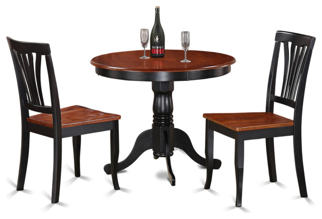 3-Piece Kitchen Nook Dining Set-Small Kitchen Table and 2 Kitchen