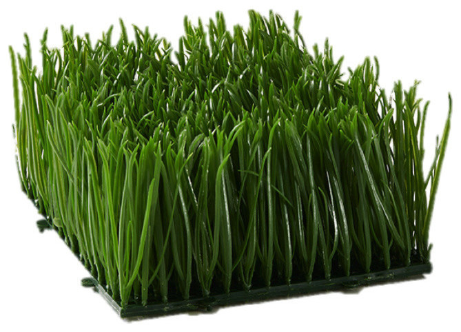 Serene Spaces Living Artificial Green Wheatgrass Mat, Small