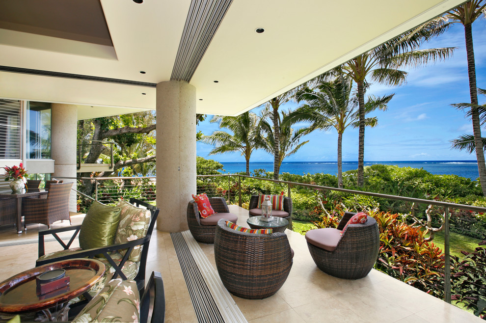 Example of an island style deck design in Hawaii