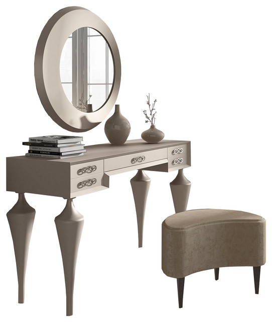 T20 Bedroom Makeup Vanity 55" Contemporary Bedroom & Makeup