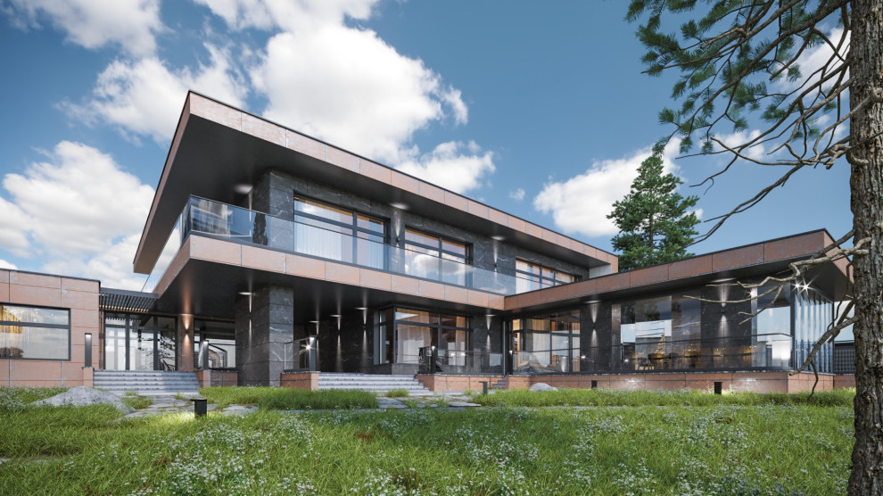 Современный дом на берегу Волги