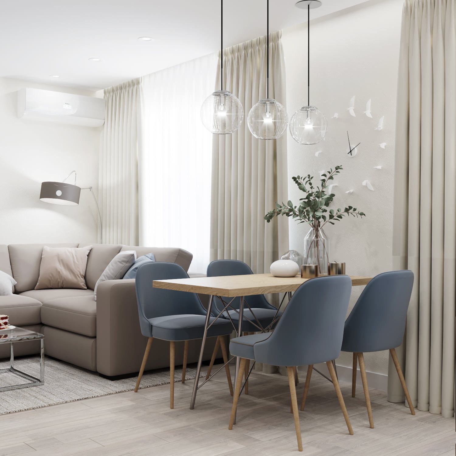 Дизайн проект Кухни-гостиной