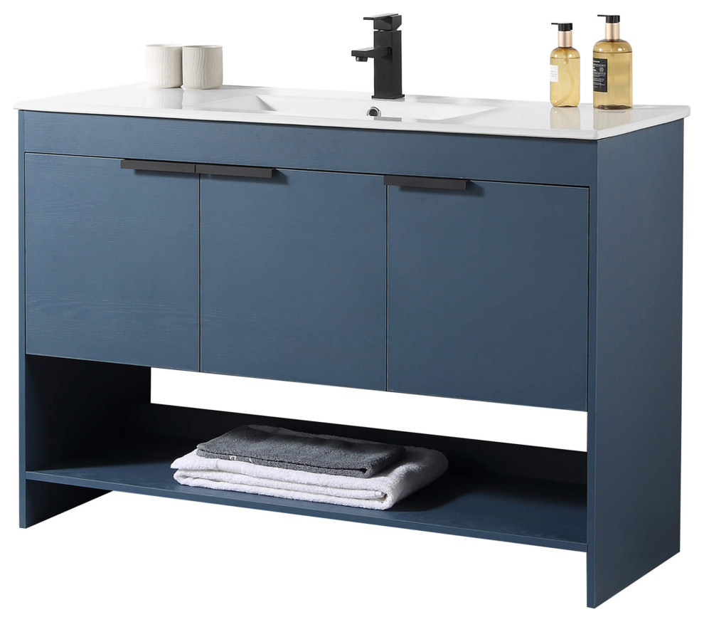 Phoenix Bath Vanity With Ceramic Sink Full assembly Required, 48 Inch