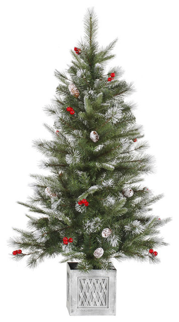 frosted pine cone and berry potted artificial christmas frosted pine cone and berry potted artificial christmas