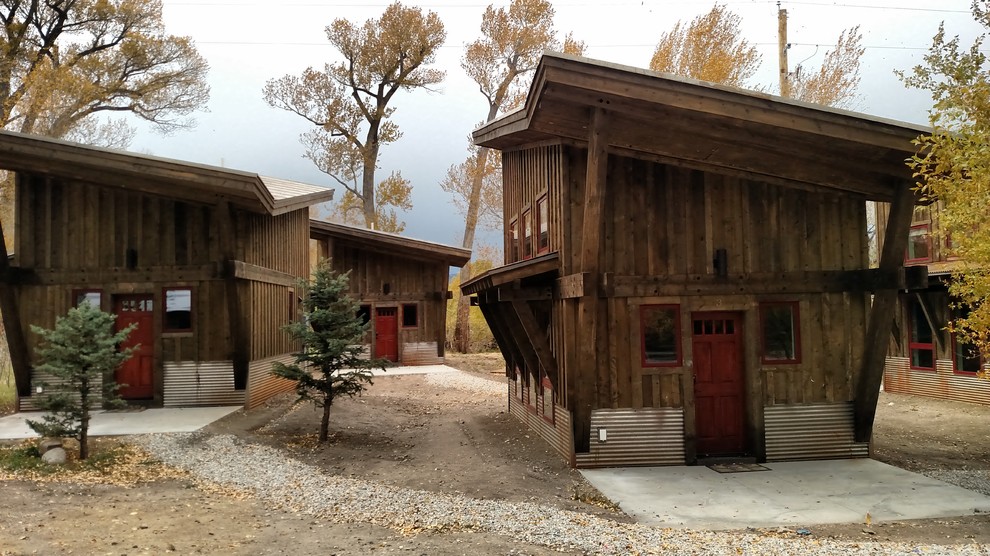 Home design - small craftsman home design idea in Denver