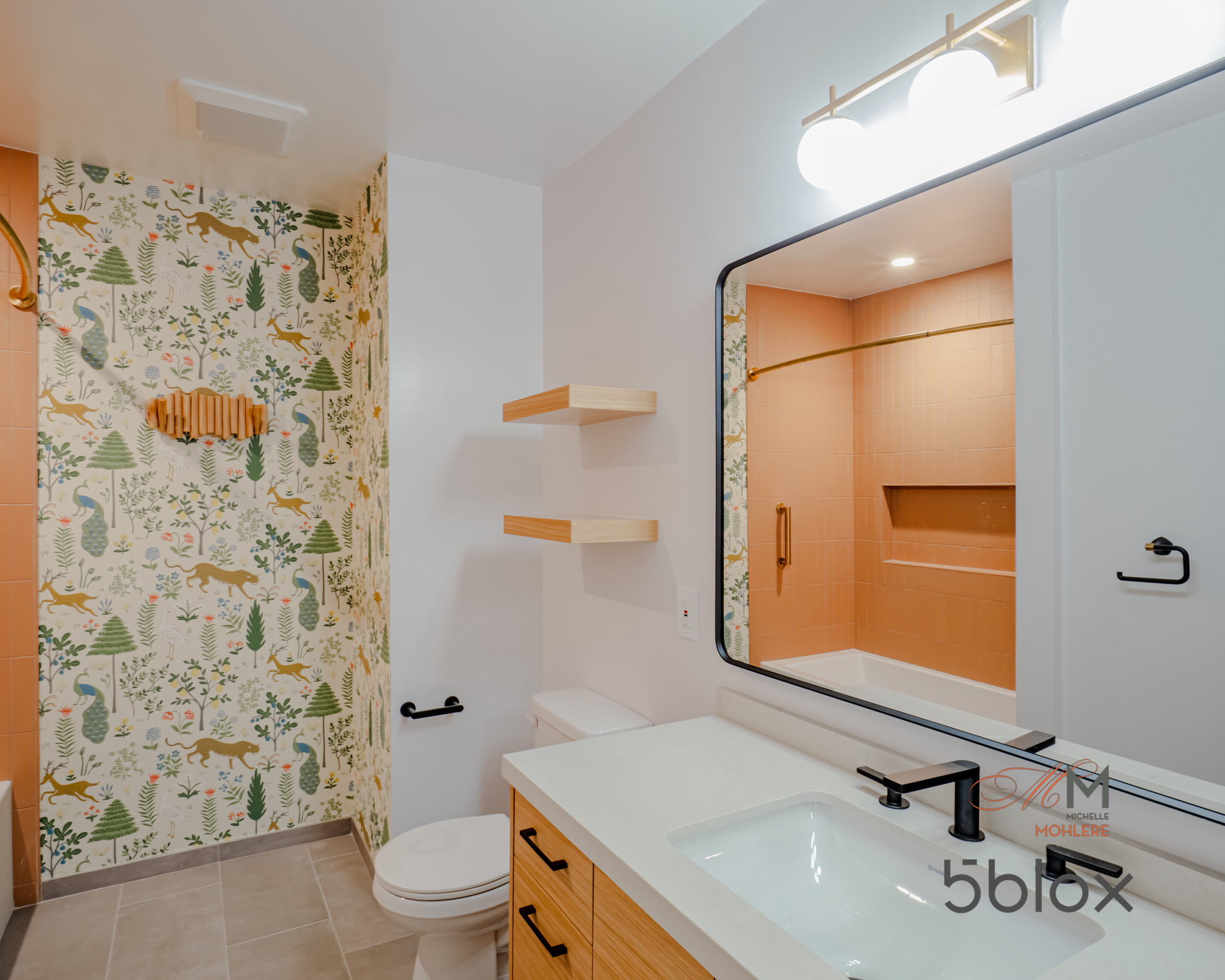 Colorful Modern Bathroom Refresh