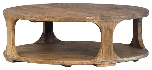 Carved Elm Coffee Table 48 Rustic, 48 Round Coffee Table