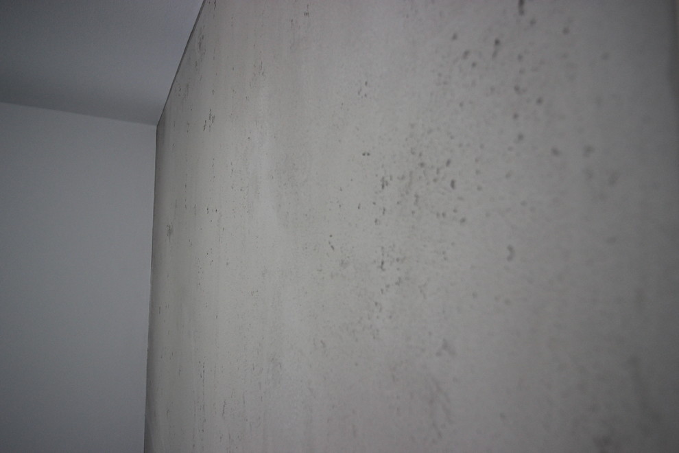 Mittelgroßer Industrial Flur mit grauer Wandfarbe, Betonboden und grauem Boden in Köln