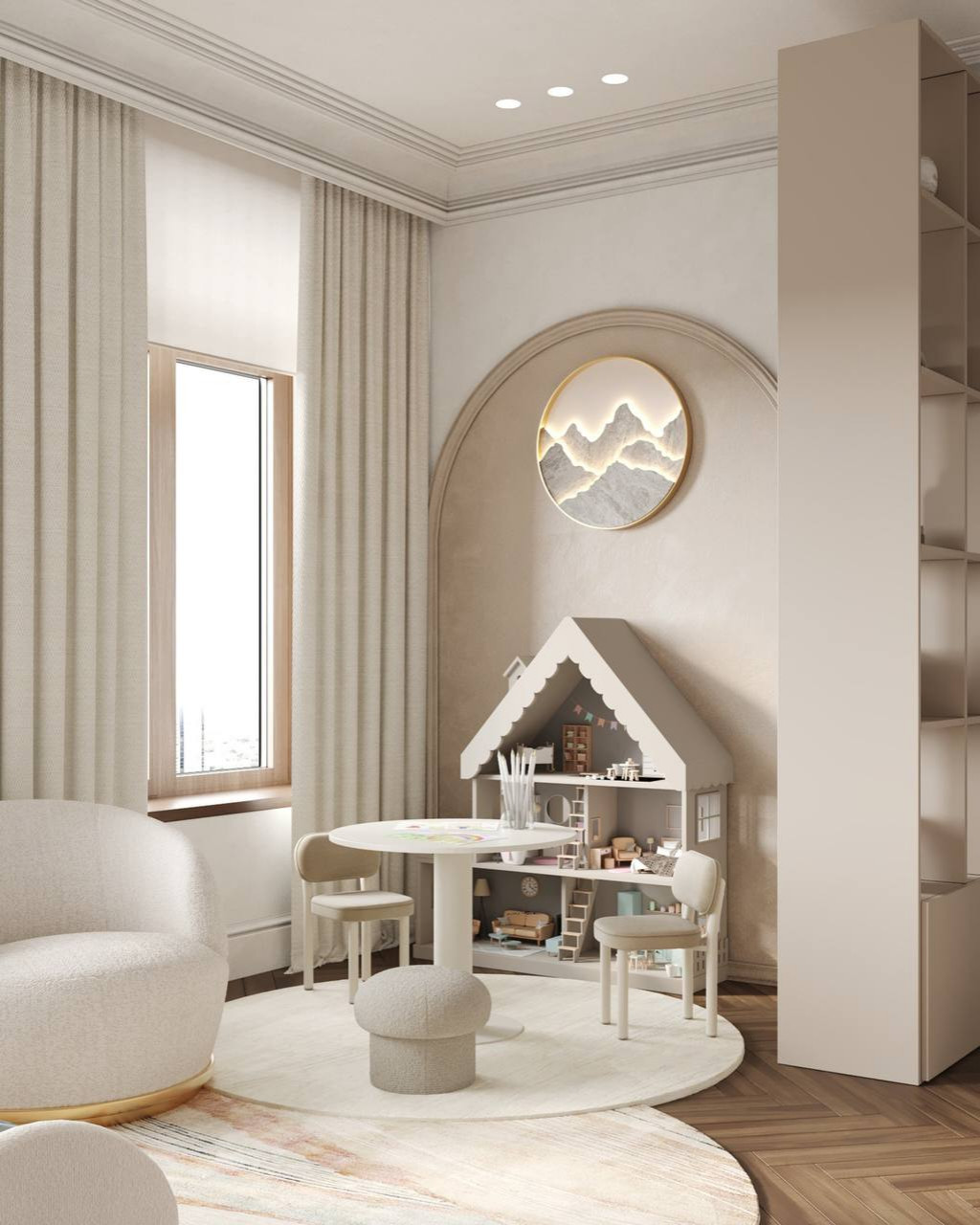 Нежная детская в приятных светлых тонах