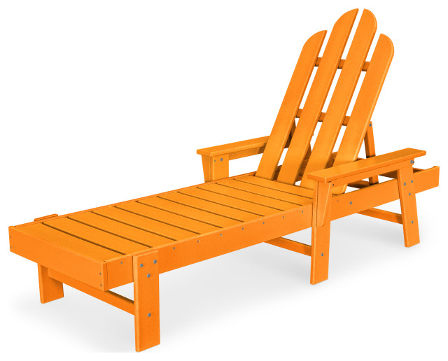 Polywood Long Island Chaise, Tangerine
