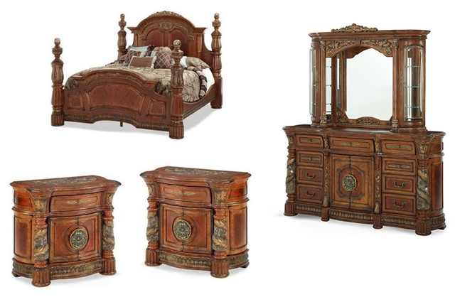 Villa Valencia 5 Piece Poster Bedroom Set Eastern King