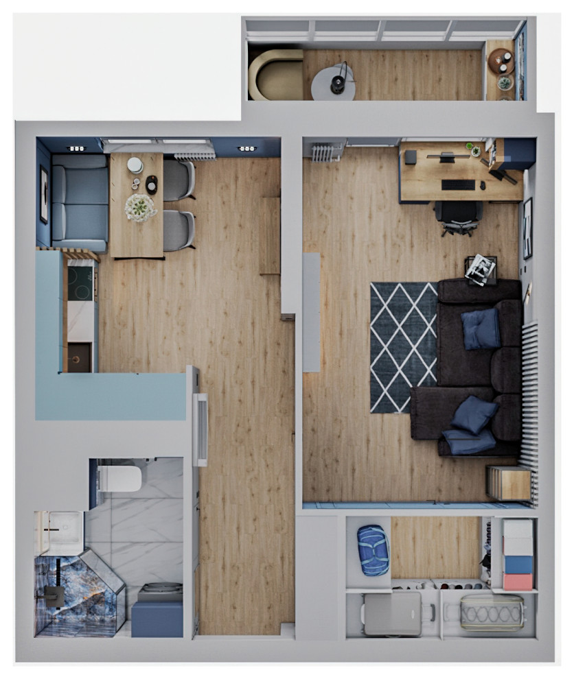 ЖК Дмитриевский! Современный Интерьер Однушки для Парня