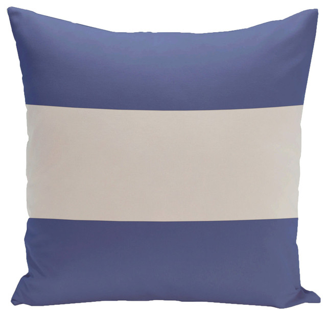Big Stripe, Horizontal Decorative Pillow, 16" x 16" Contemporary