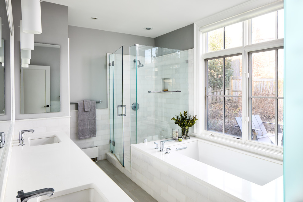 Example of a transitional bathroom design in DC Metro