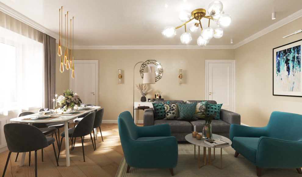 Гостиная с камином