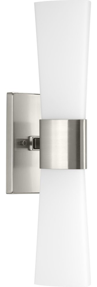 Zura Collection 2-Light Bath and Vanity, Brushed Nickel