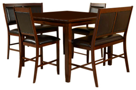 Meredy 5-Piece Counter Dining Set, Brown D395-323