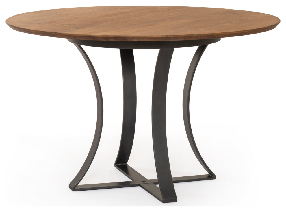 Gage dining table Light acacia 48" Industrial Dining Tables by