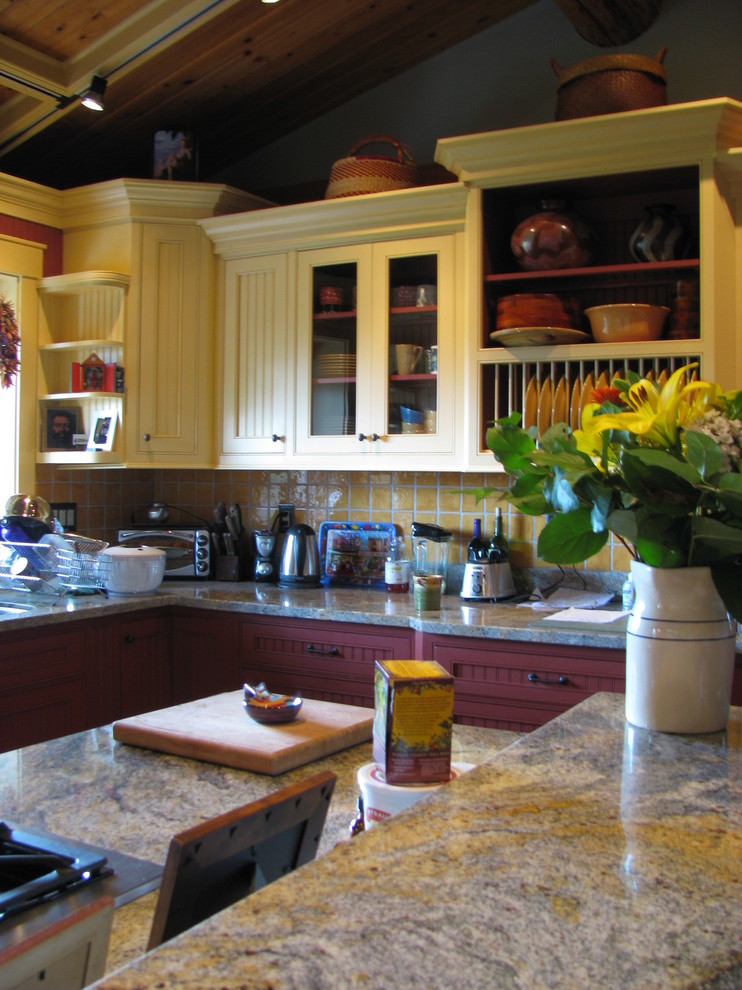 Lake Whatcom Log Home Remodel  Traditional Kitchen 