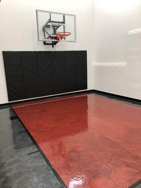 Indoor Basketball Court Home Gym Klassisch Fitnessraum
