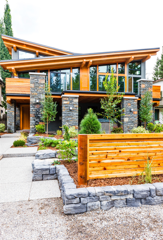 Inspiration for a rustic home design remodel in Vancouver