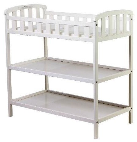 White Baby Diaper Changing Table With 1 Inch Thick Pad White Baby Diaper Changing Table With 1 Inch Thick Pad Transitional Tables By Hilton Furnitures