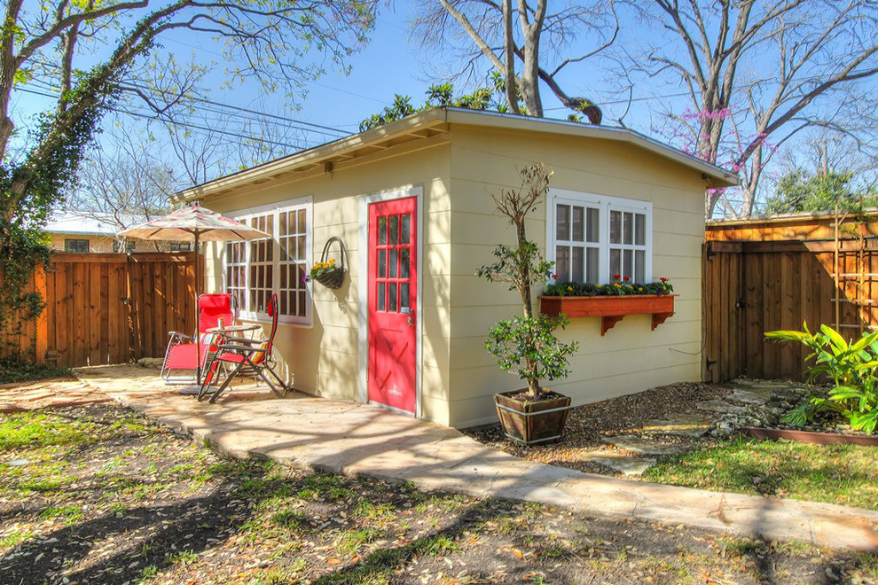 Traditional garden shed in Austin.