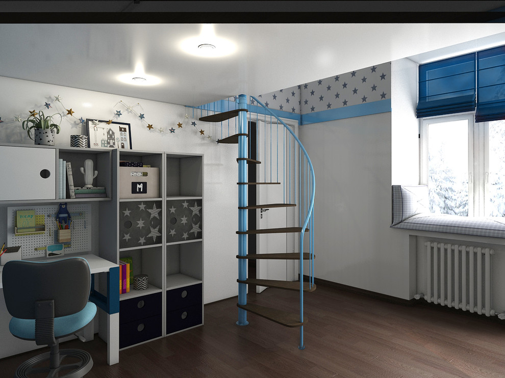Комната для двух братьев. Лестница в зону отдыха