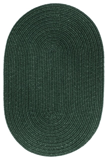 Rhody Rug Wool Solid Rug, Hunter Green, 2'X3' Oval - Area Rugs - by ...