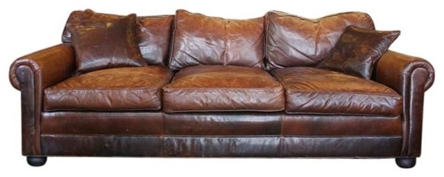 Restoration Hardware Lancaster Leather Sofa Traditional Sofas Restoration Hardware Lancaster Leather Sofa Traditional Sofas