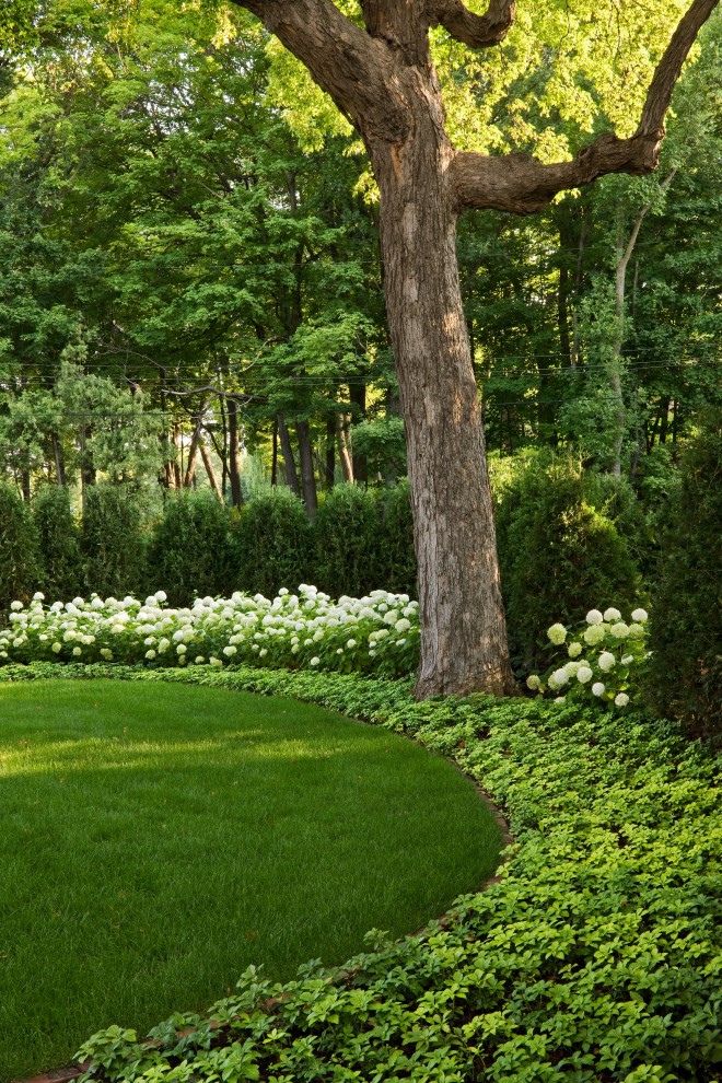 Design ideas for a traditional backyard shaded garden in Minneapolis.