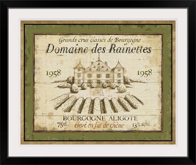 french wine label iii black framed art print farmhouse prints