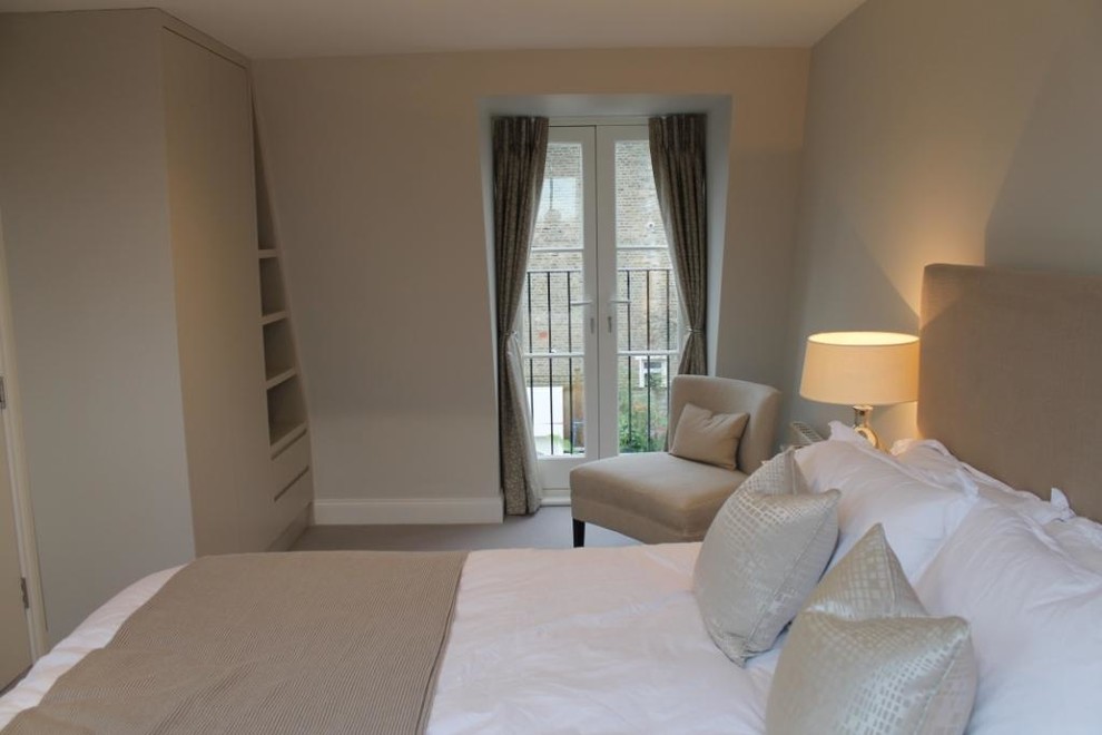 Photo of a contemporary bedroom in London.