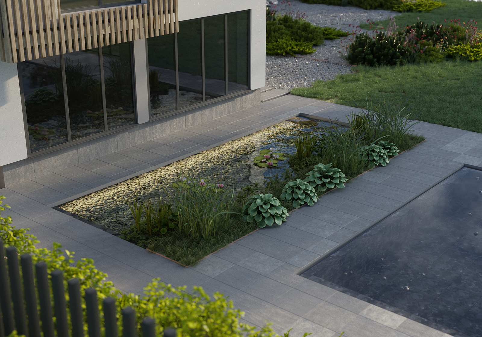 Современный небольшой сад в Воронежской области