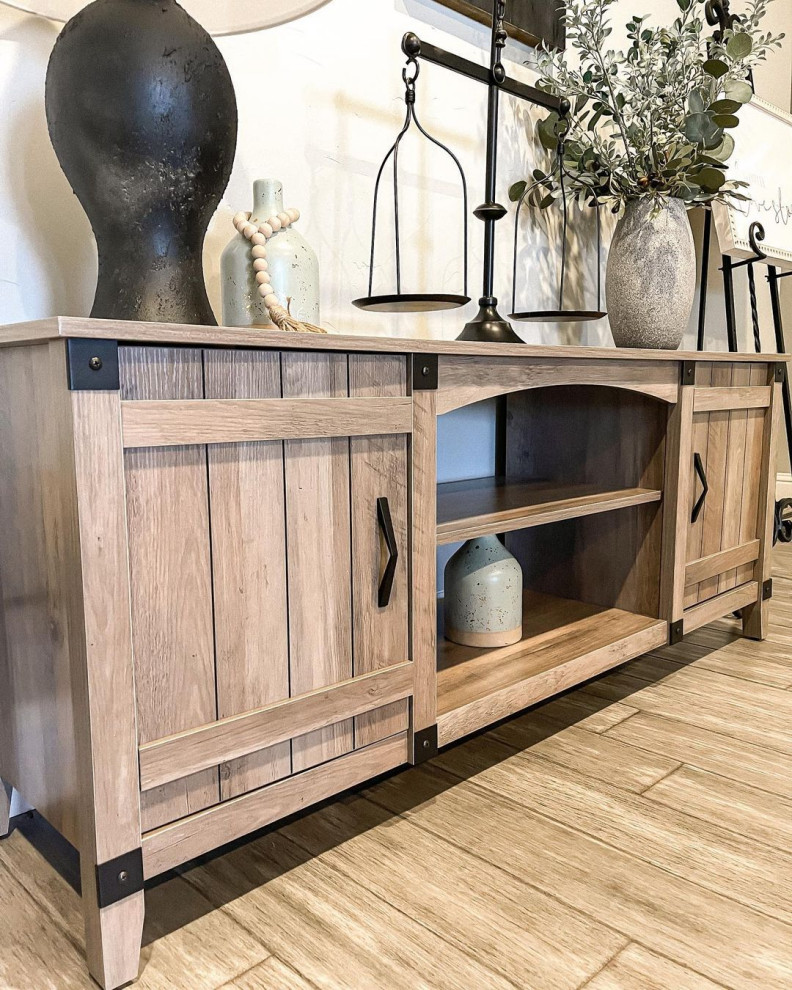 Houzz TV Stand Ideas Modern Farmhouse 75" TV Stands With 2