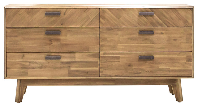 Kensington Acacia Wood Dresser Midcentury Dressers By World