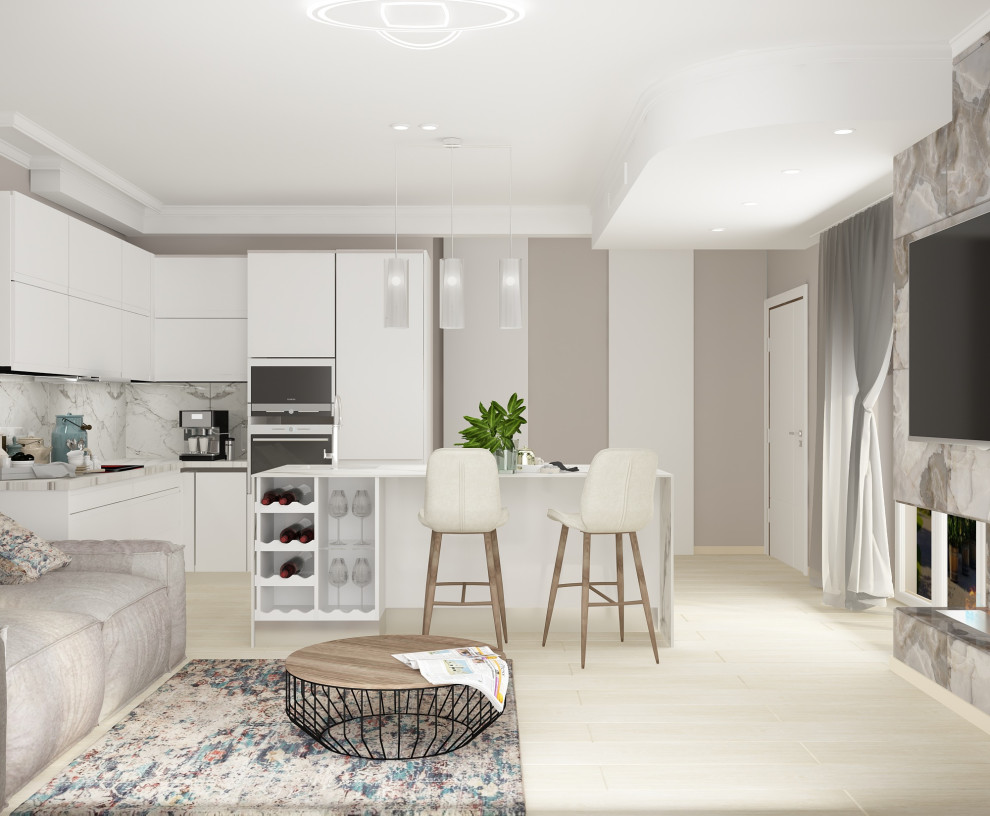 Загородный домик в Испании с террасой  (кухня - гостиная)