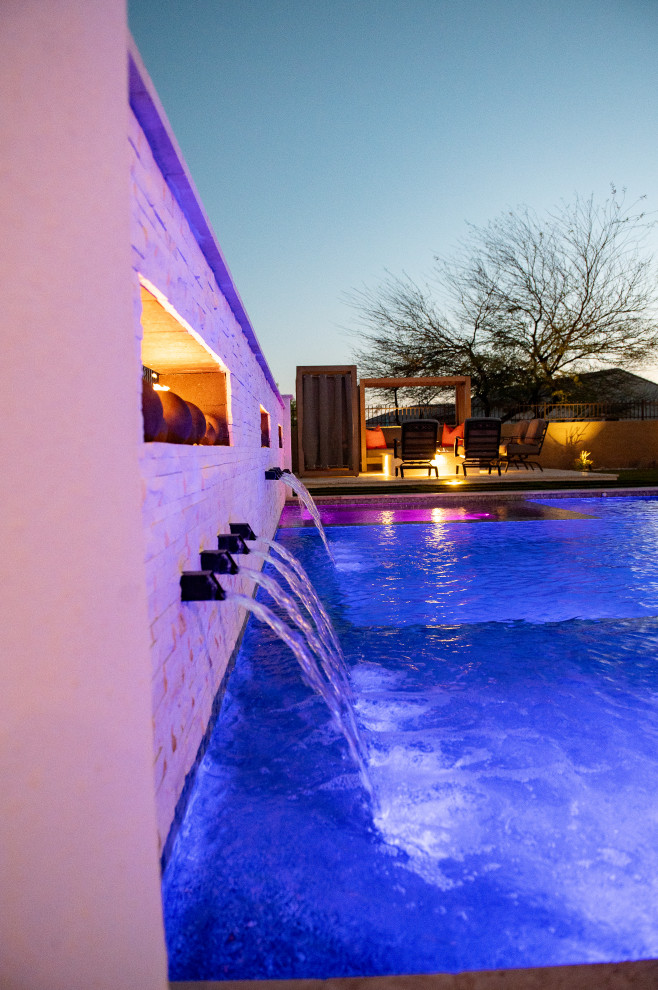 Water/fire feature wall