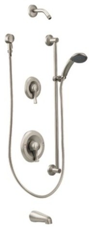Moen T8343NHCBN Brushed Nickel M-DURA Tub and Shower Commercial Double
